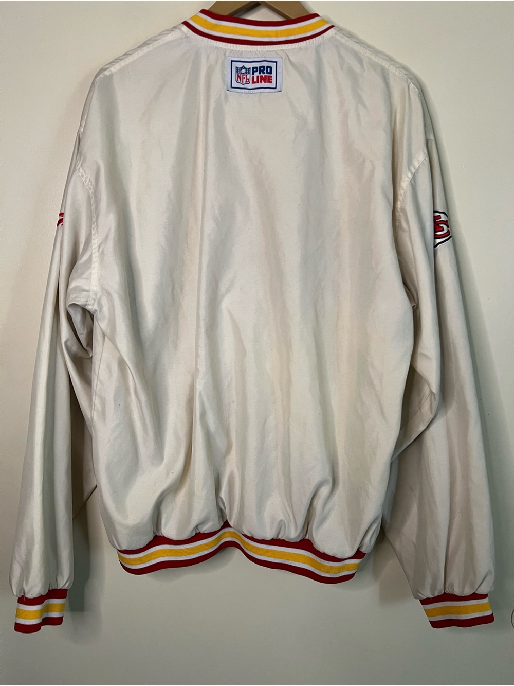 Vintage Reebok Pro Line Kansas City Chiefs Pullover Windbreaker Jacket M *FLAWS* - Picture 13 of 14